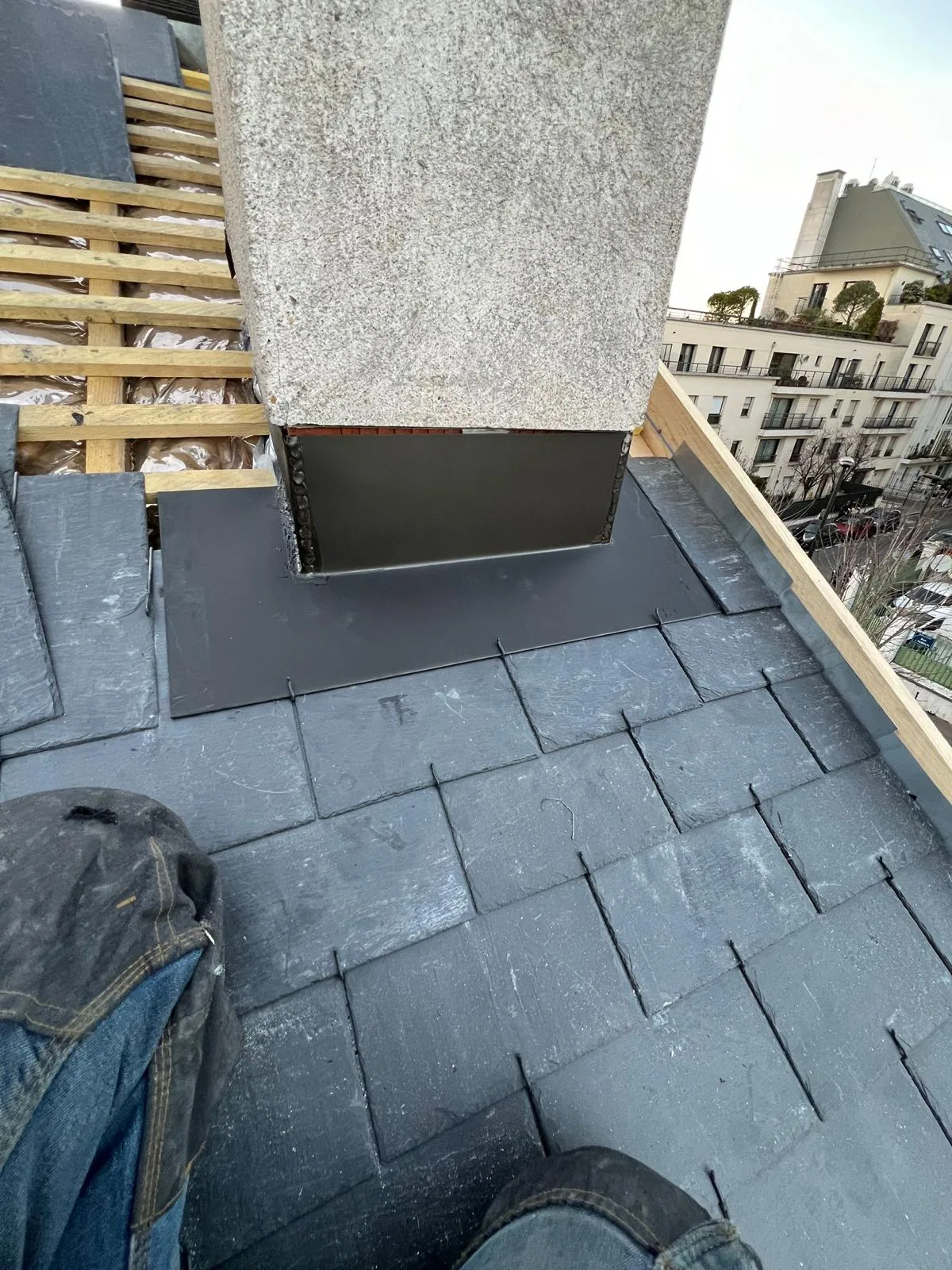 Ardoise naturelle sur une maison de maître